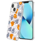 iPhone 13 transparant telefoonhoesje met katten en poezen opdruk (1)