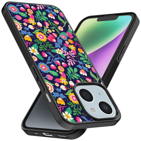 iPhone 14 Plus telefoonhoesje met bloemen opdruk (2)
