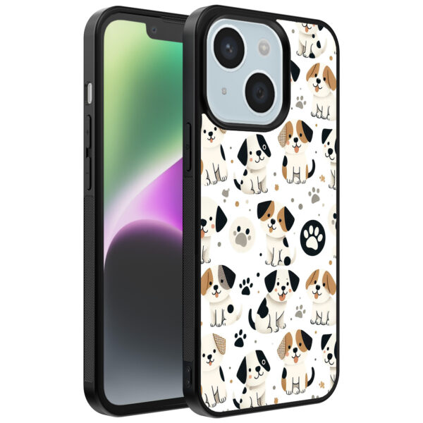 iPhone 14 Plus telefoonhoesje met honden opdruk (1)