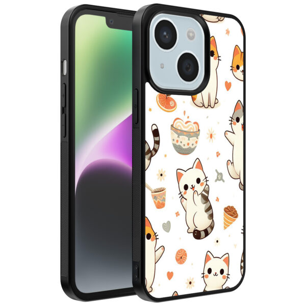 iPhone 14 Plus telefoonhoesje met katten opdruk (1)