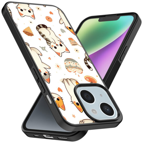 iPhone 14 Plus telefoonhoesje met katten opdruk (2)