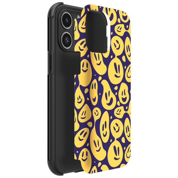 iPhone 14 Pro Max telefoonhoesje met sterke bumper rand en smiley opdruk (2)