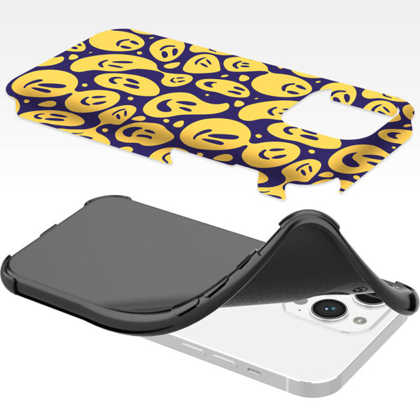 iPhone 14 Pro Max telefoonhoesje met sterke bumper rand en smiley opdruk (6)
