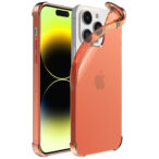 iPhone 14 Pro siliconen telefoonhoesje met stootrand transparant rood (1)
