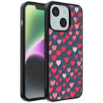 iPhone 14 telefoonhoesje met hartjes opdruk klein (1)