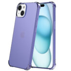 iPhone 15 Plus siliconen telefoonhoesje met stootrand transparant donker blauw (2)