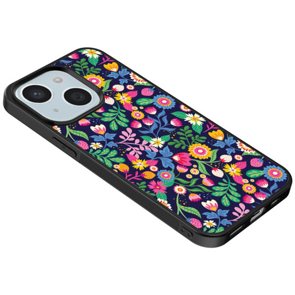 iPhone 15 Plus telefoonhoesje met bloemen opdruk (5)
