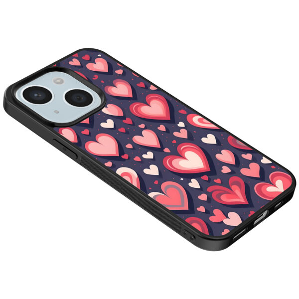 iPhone 15 Plus telefoonhoesje met hartjes opdruk groot (5)