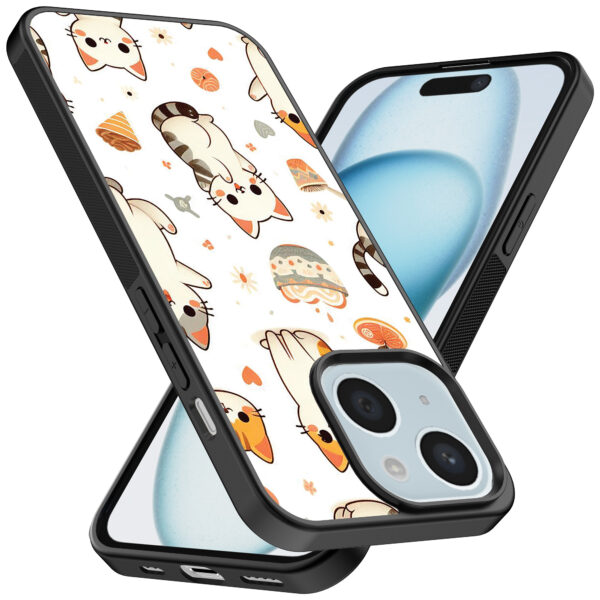iPhone 15 Plus telefoonhoesje met katten opdruk (2)