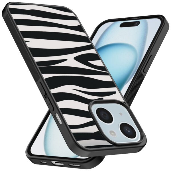 iPhone 15 Plus telefoonhoesje met zebra opdruk (2)