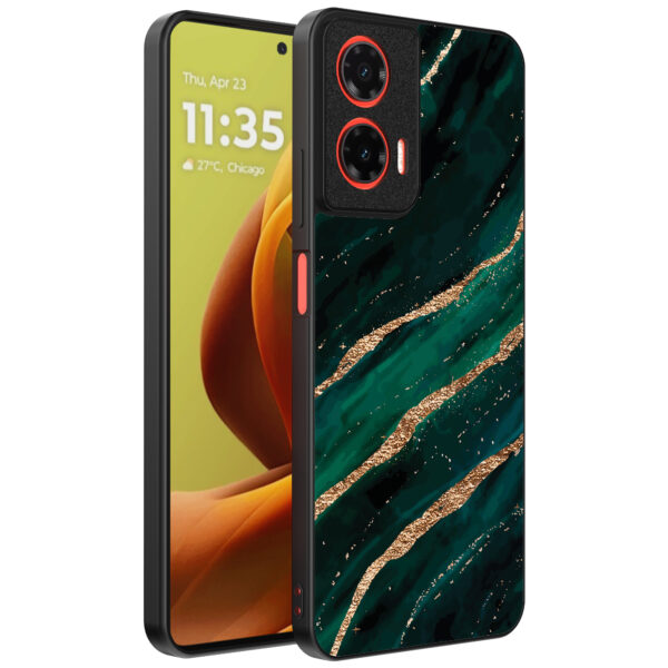 Motorola Moto G85-Edge 50 Fusion telefoonhoesje met groen goud marmer opdruk (1)