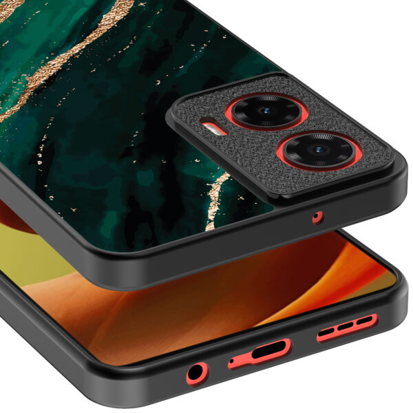 Motorola Moto G85-Edge 50 Fusion telefoonhoesje met groen goud marmer opdruk (3)