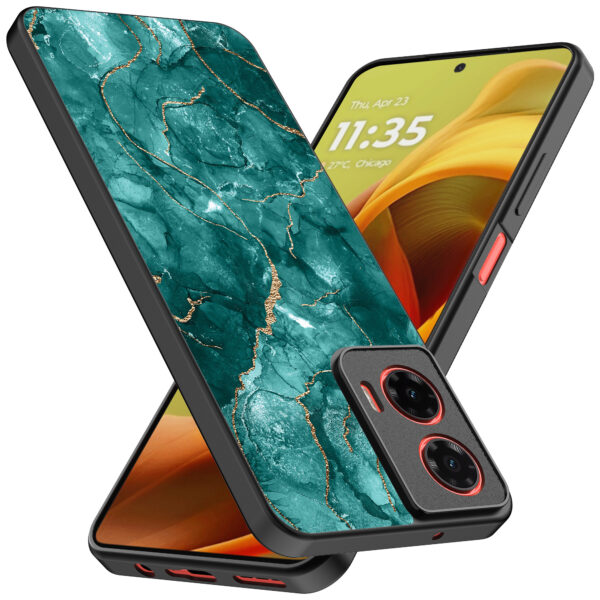 Motorola Moto G85-Edge 50 Fusion telefoonhoesje met groen marmer opdruk (2)