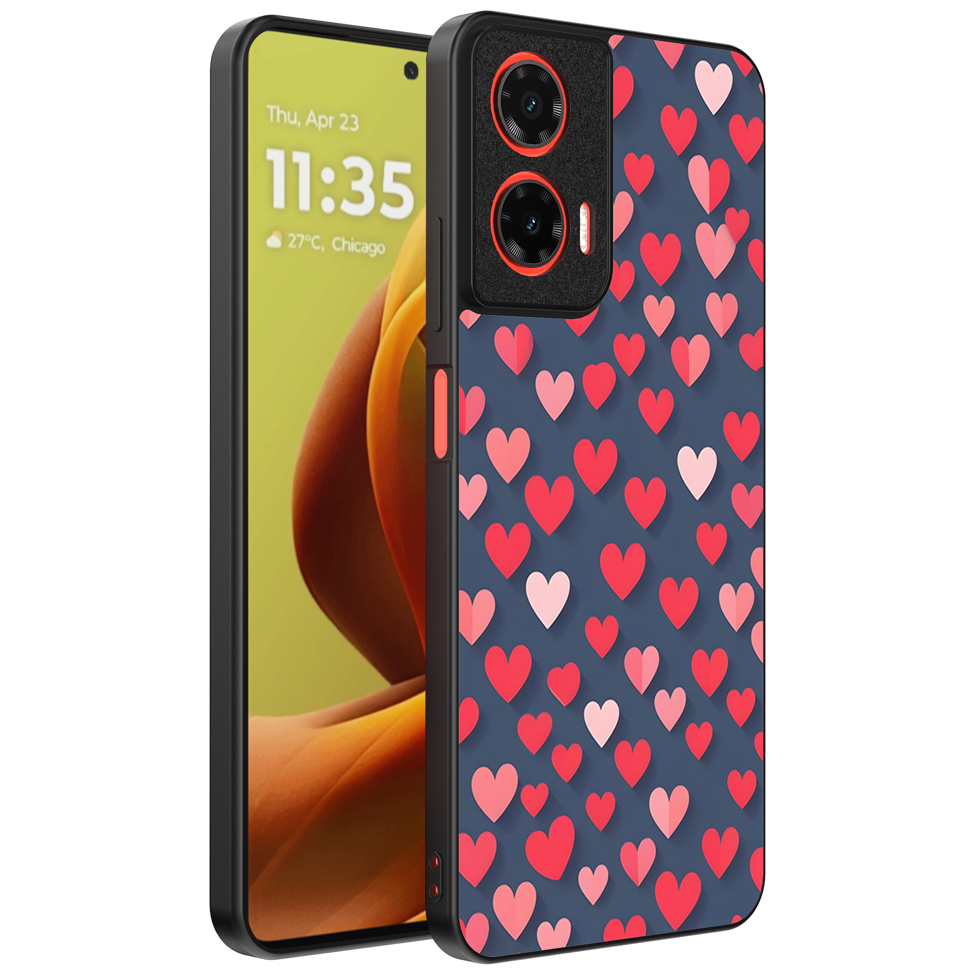 Motorola Moto G85-Edge 50 Fusion telefoonhoesje met hartjes opdruk klein (1)