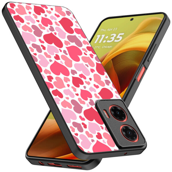 Motorola Moto G85-Edge 50 Fusion telefoonhoesje met hartjes opdruk transparant (2)