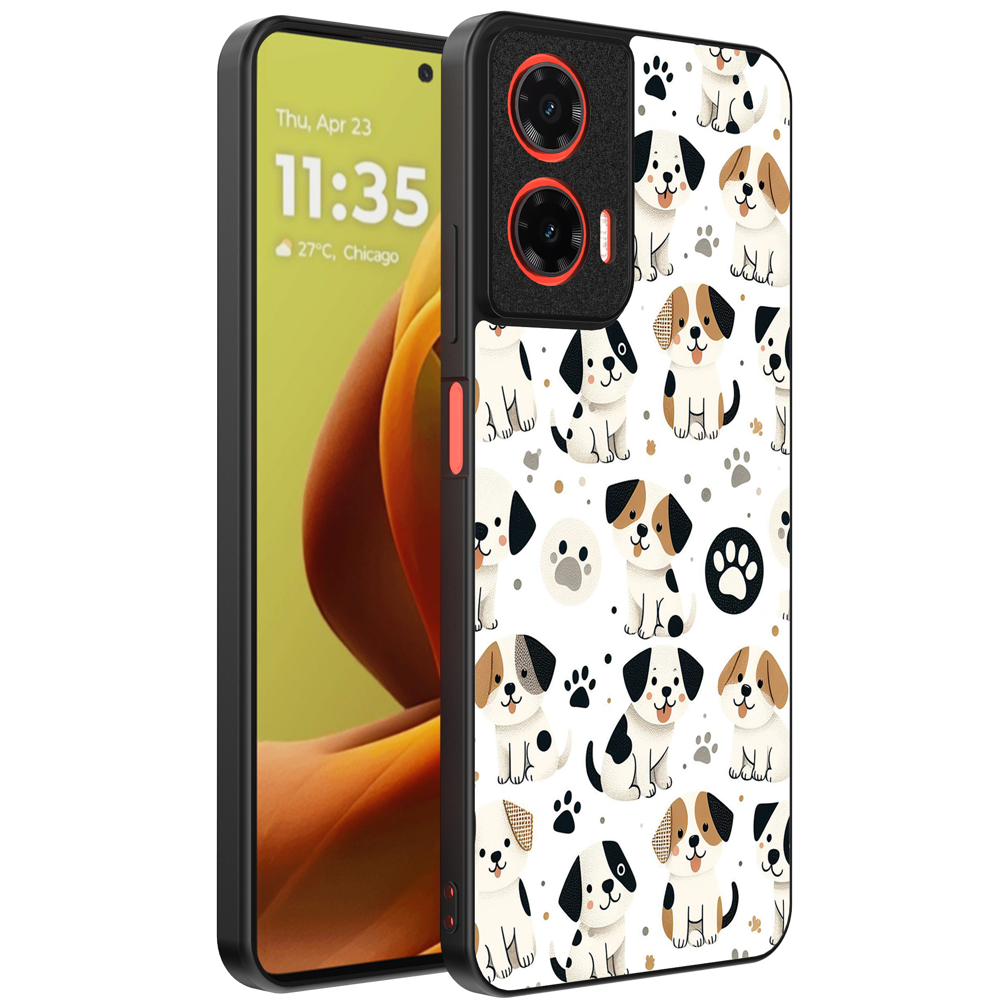 Motorola Moto G85-Edge 50 Fusion telefoonhoesje met honden opdruk (1)