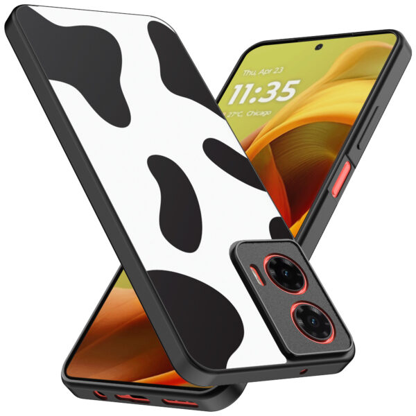 Motorola Moto G85-Edge 50 Fusion telefoonhoesje met koeienvlekken opdruk (2)
