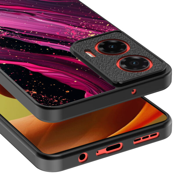 Motorola Moto G85-Edge 50 Fusion telefoonhoesje met paars roze marmer opdruk (3)