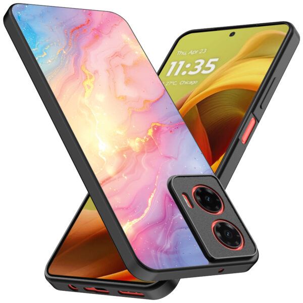 Motorola Moto G85-Edge 50 Fusion telefoonhoesje met regenboog glitter marmer opdruk (2)
