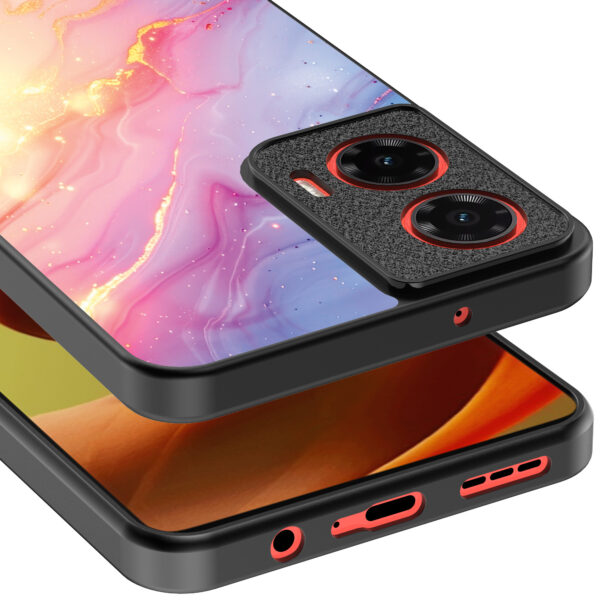 Motorola Moto G85-Edge 50 Fusion telefoonhoesje met regenboog glitter marmer opdruk (3)