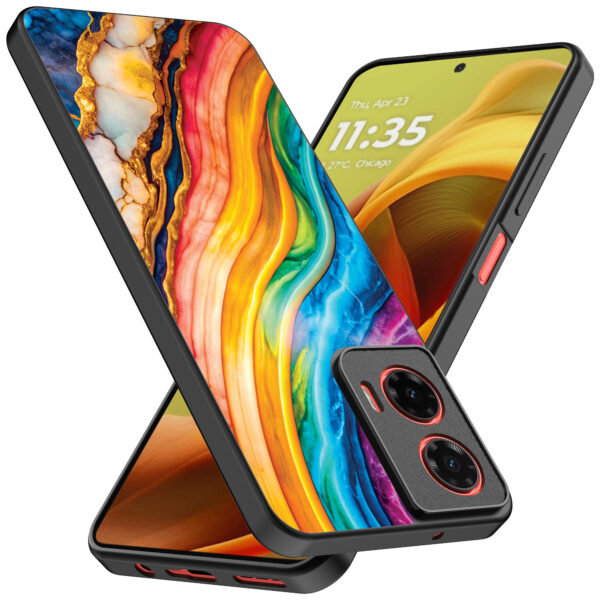 Motorola Moto G85-Edge 50 Fusion telefoonhoesje met regenboog goud marmer opdruk (2)