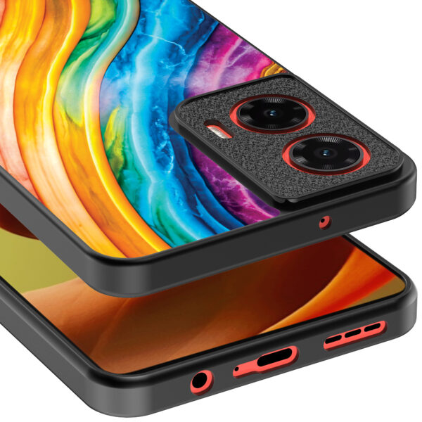 Motorola Moto G85-Edge 50 Fusion telefoonhoesje met regenboog goud marmer opdruk (3)