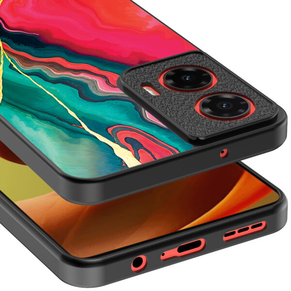 Motorola Moto G85-Edge 50 Fusion telefoonhoesje met rood groen marmer opdruk (3)