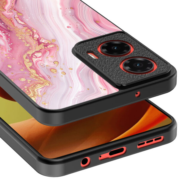 Motorola Moto G85-Edge 50 Fusion telefoonhoesje met roze marmer opdruk (3)
