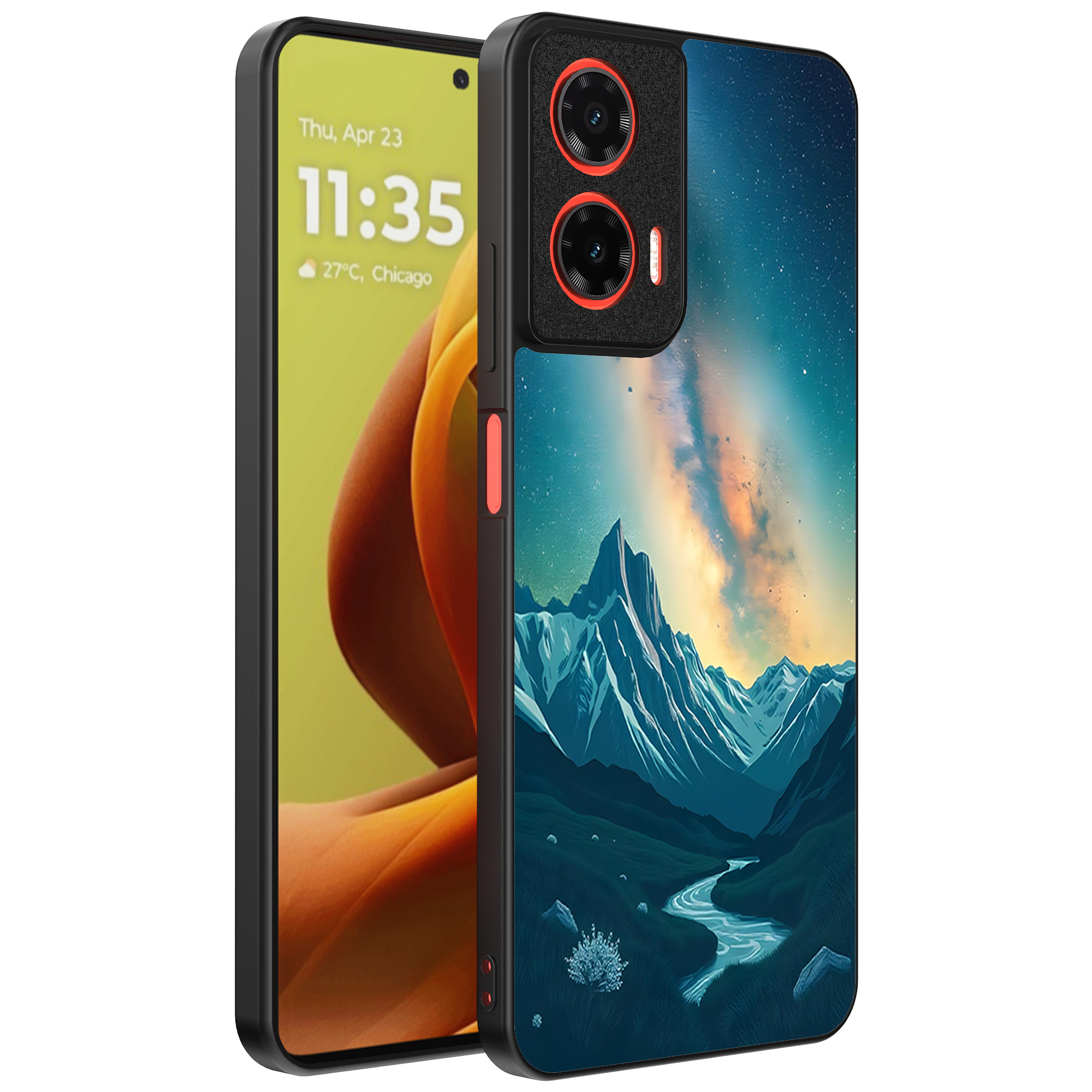 Motorola Moto G85-Edge 50 Fusion telefoonhoesje met sterrenhemel opdruk (1)