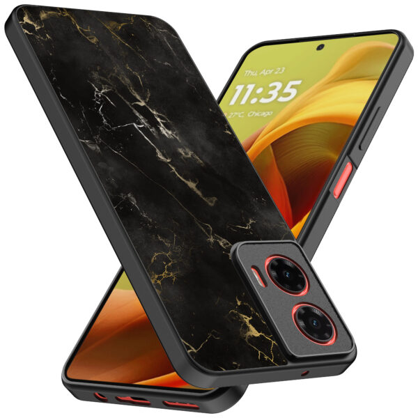 Motorola Moto G85-Edge 50 Fusion telefoonhoesje met zwart marmer opdruk (2)