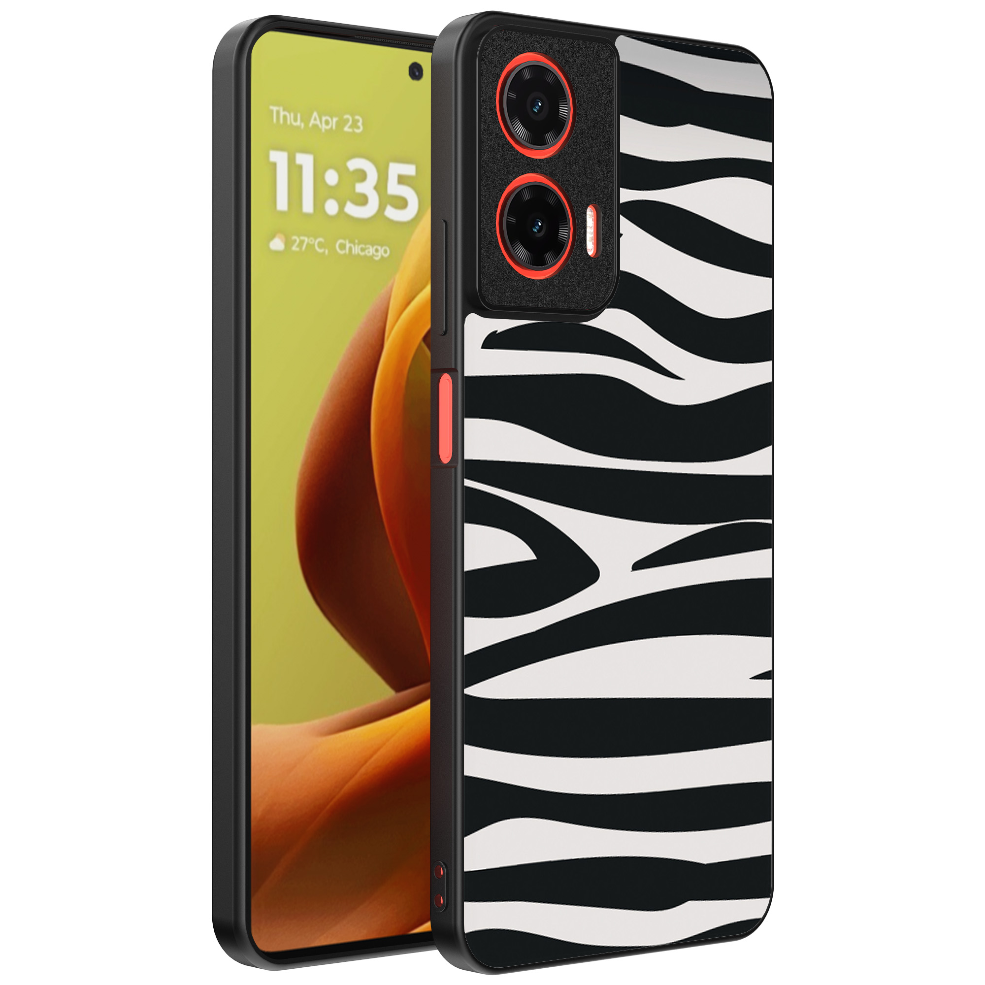 Motorola Moto G85-Edge 50 Fusion telefoonhoesje zebra opdruk (1)