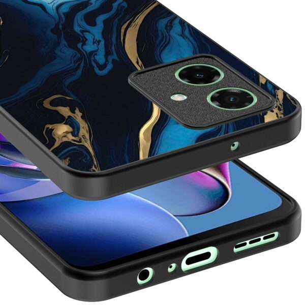 blauw goud marmer opdruk_Motorola Moto G64 telefoonhoesje (3)