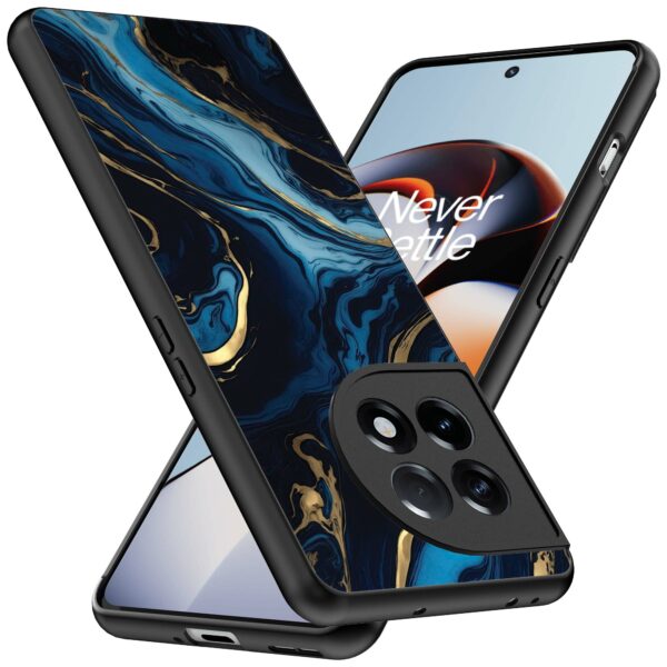 blauw goud marmer opdruk_OnePlus 11R Telefoonhoesje (2)