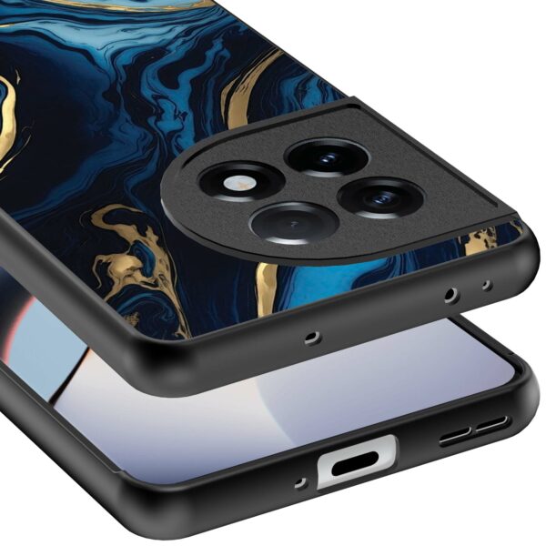 blauw goud marmer opdruk_OnePlus 11R Telefoonhoesje (3)
