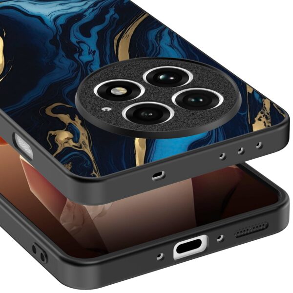 blauw goud marmer opdruk_OnePlus 13 Telefoonhoesje (3)