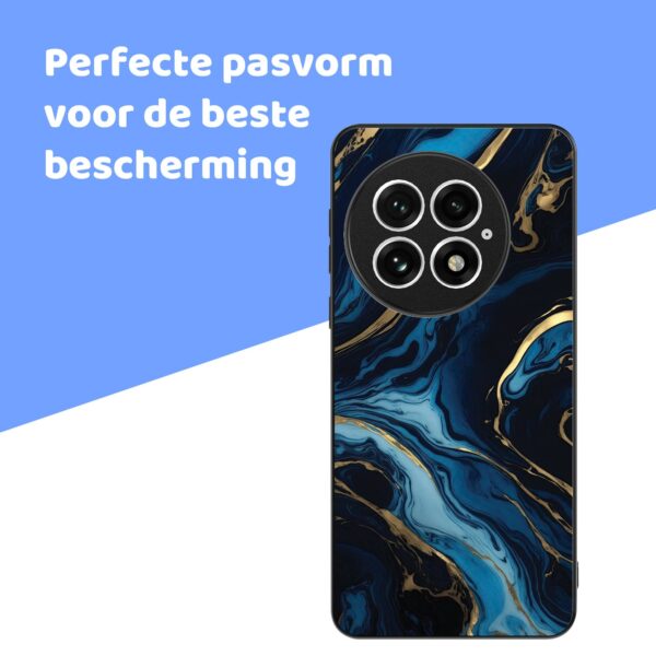 blauw goud marmer opdruk_OnePlus 13 Telefoonhoesje (4)