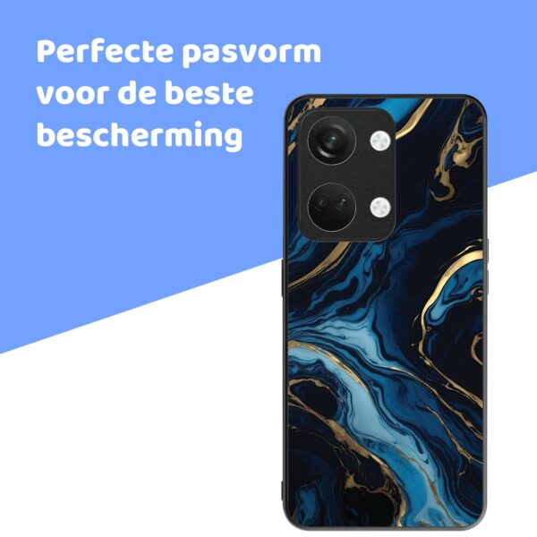 blauw goud marmer opdruk_OnePlus Nord 3 Telefoonhoesje (4)