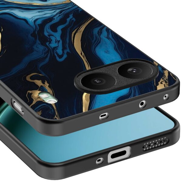 blauw goud marmer opdruk_OnePlus Nord 4 Telefoonhoesje (3)