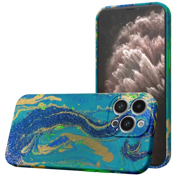 blauw groen goud marmer opdruk_iPhone 11 Pro Max telefoonhoesje met volledige rondom bedrukking (1)