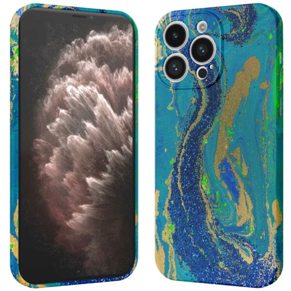 blauw groen goud marmer opdruk_iPhone 11 Pro Max telefoonhoesje met volledige rondom bedrukking (3)