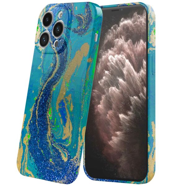 blauw groen goud marmer opdruk_iPhone 11 Pro Max telefoonhoesje met volledige rondom bedrukking (6)