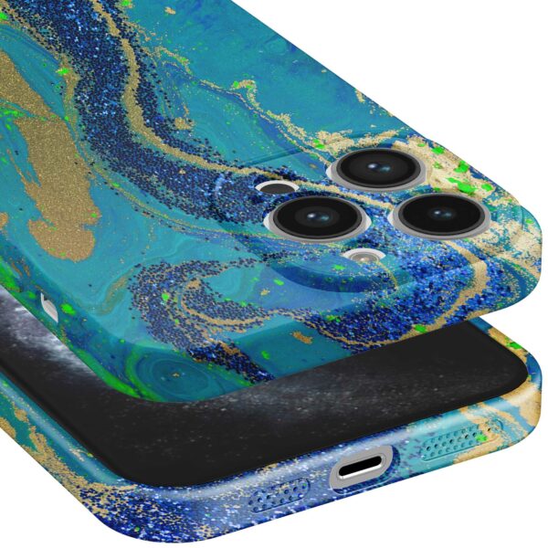 blauw groen goud marmer opdruk_iPhone 11 Pro telefoonhoesje met volledige rondom bedrukking (5)