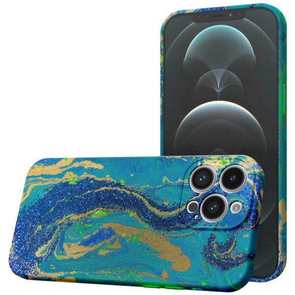blauw groen goud marmer opdruk_iPhone 12 Pro Max telefoonhoesje met volledige rondom bedrukking (1)