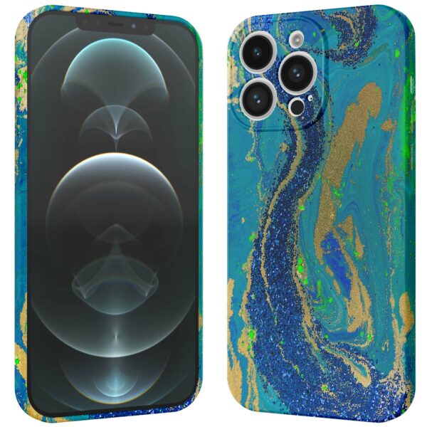 blauw groen goud marmer opdruk_iPhone 12 Pro Max telefoonhoesje met volledige rondom bedrukking (3)