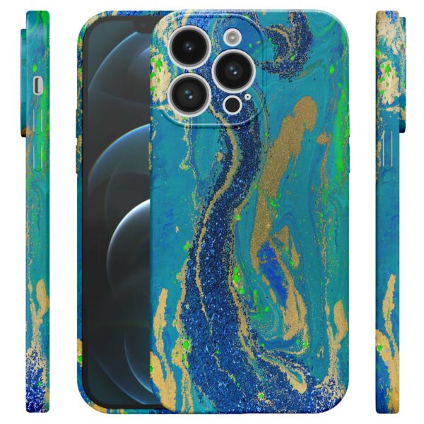 blauw groen goud marmer opdruk_iPhone 12 Pro telefoonhoesje met volledige rondom bedrukking (4)