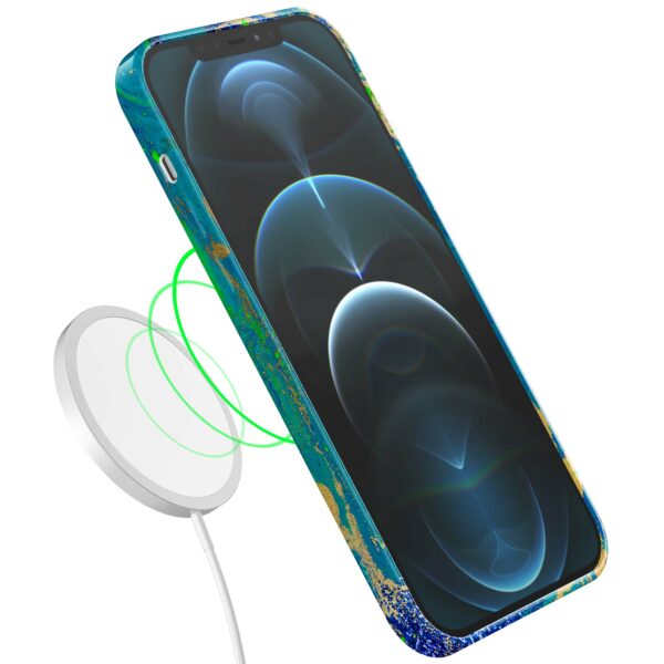 blauw groen goud marmer opdruk_iPhone 12 Pro telefoonhoesje met volledige rondom bedrukking (7)