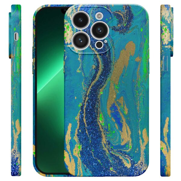 blauw groen goud marmer opdruk_iPhone 13 Pro Max telefoonhoesje met volledige rondom bedrukking (4)