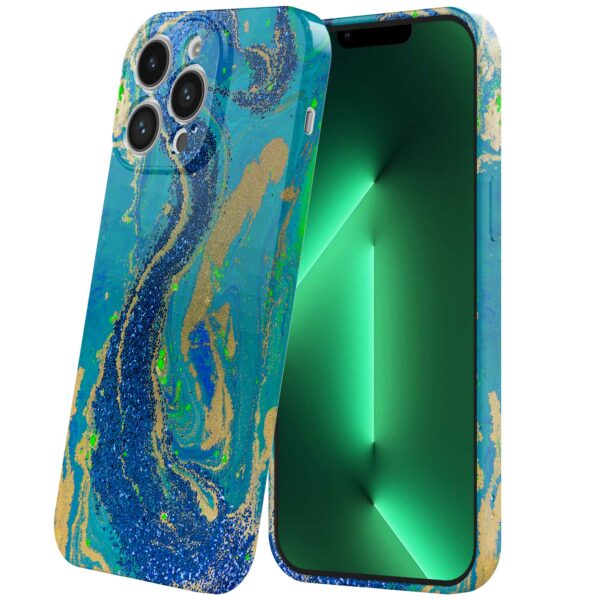 blauw groen goud marmer opdruk_iPhone 13 Pro Max telefoonhoesje met volledige rondom bedrukking (6)