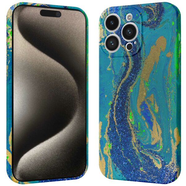 blauw groen goud marmer opdruk_iPhone 15 Pro Max telefoonhoesje met volledige rondom bedrukking (3)