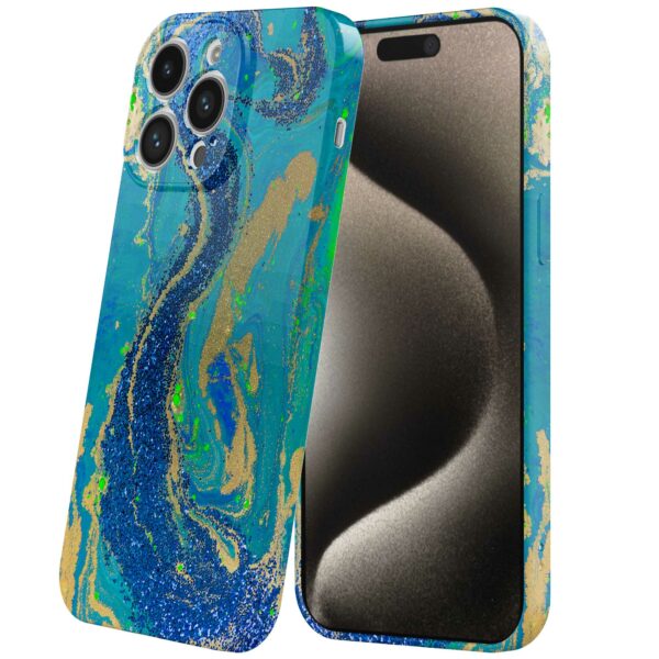 blauw groen goud marmer opdruk_iPhone 15 Pro Max telefoonhoesje met volledige rondom bedrukking (6)